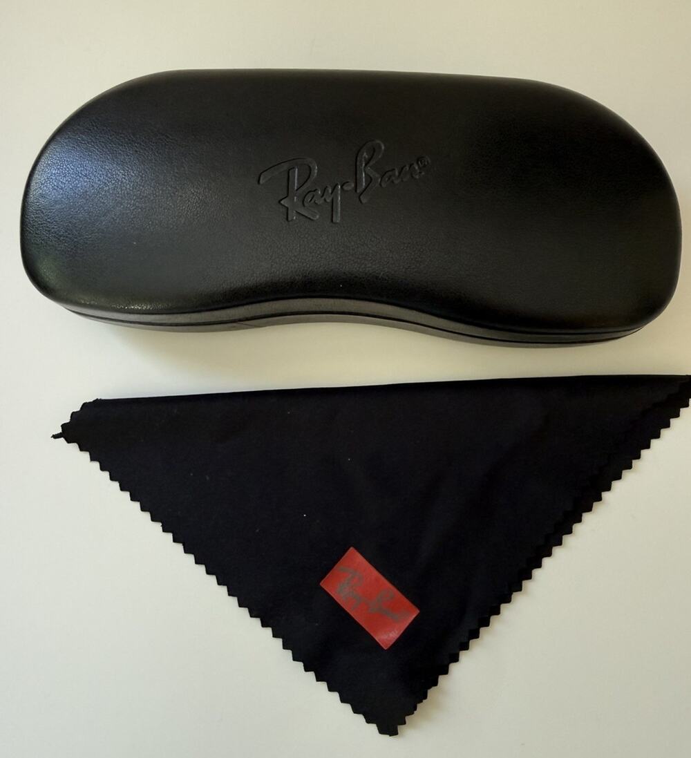 Ray Ban Universal Black Medium Hard Case for Eyeglasses & Reading Glasses Cloth